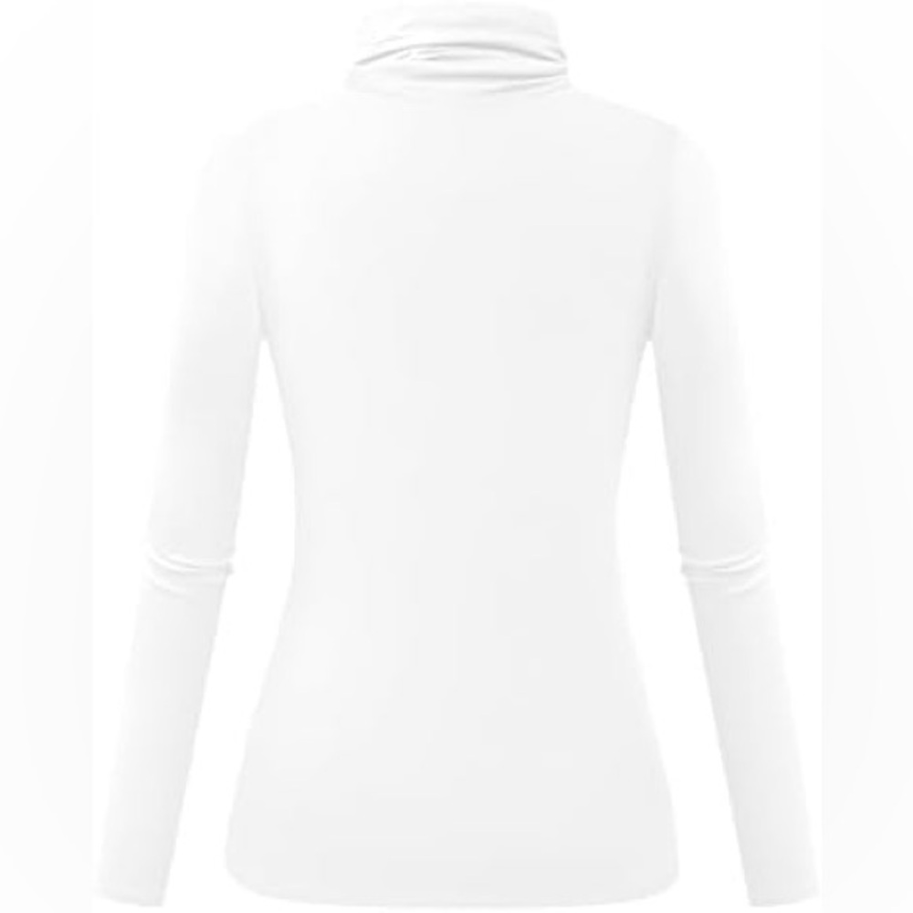 Herou White Long Sleeve Turtleneck